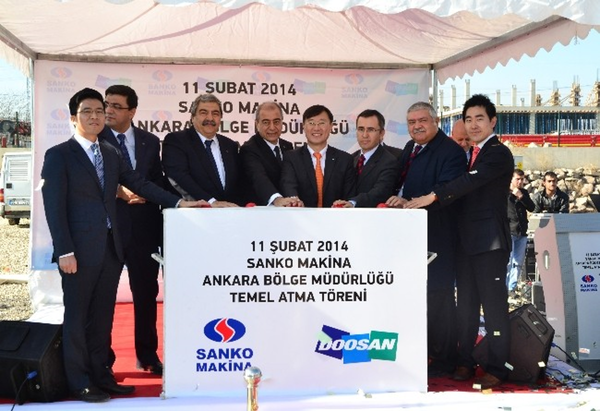 Sanko Makina Doosan Ankara Bölge Müdürlüğü Binası Temel Atma Töreni Gerçekleştirildi