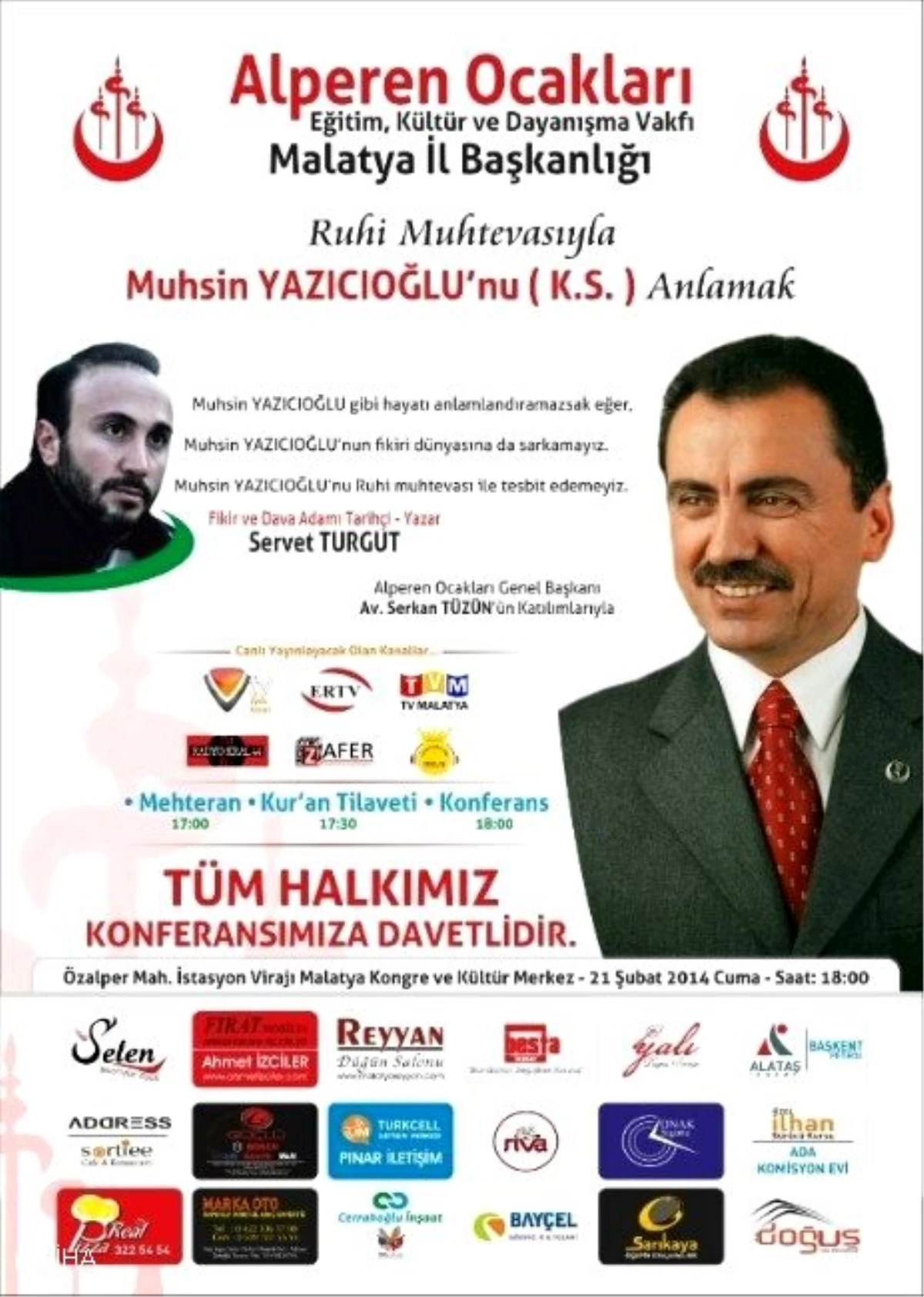 Muhsin Yazıcıoğlu\'nu Anlamak\' Konulu Konferans Düzenlenecek