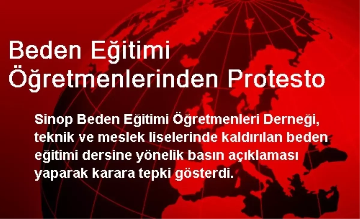 Sinop\'ta Beden Eğitimi Öğretmenlerinden Protesto