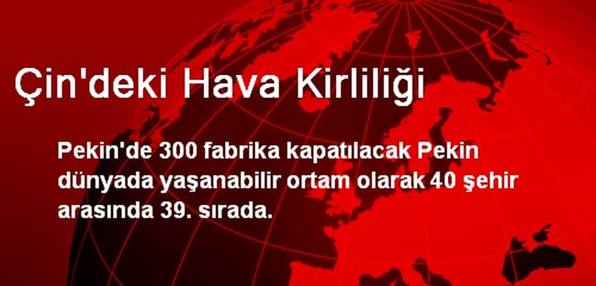 Çin\'deki Hava Kirliliği