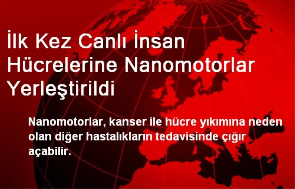 İlk Kez Canlı İnsan Hücrelerine Nanomotorlar Yerleştirildi