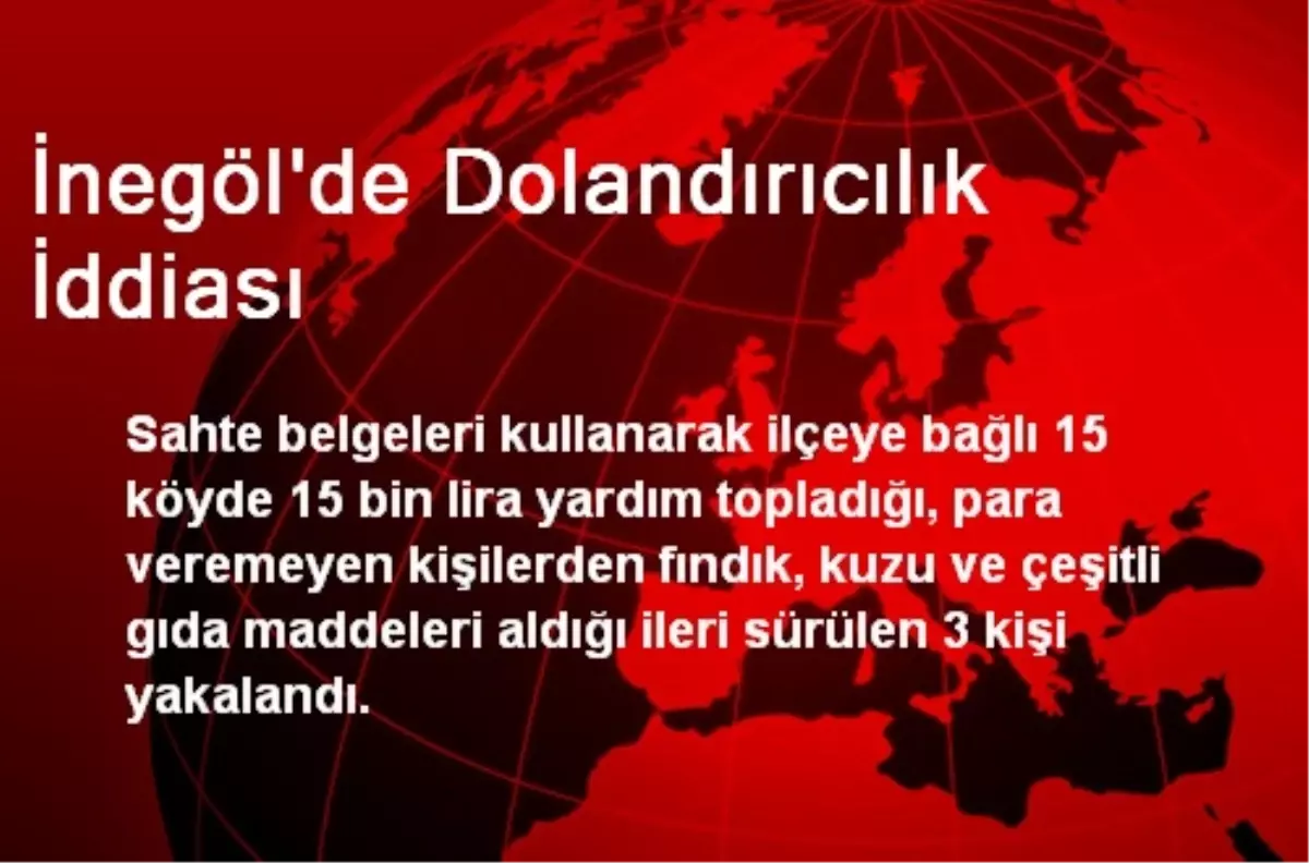 İnegöl\'de Dolandırıcılık İddiası