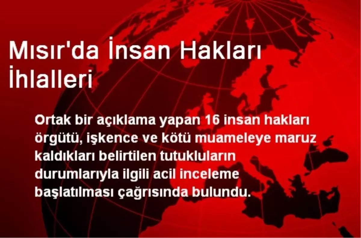 Mısır\'da İnsan Hakları İhlalleri