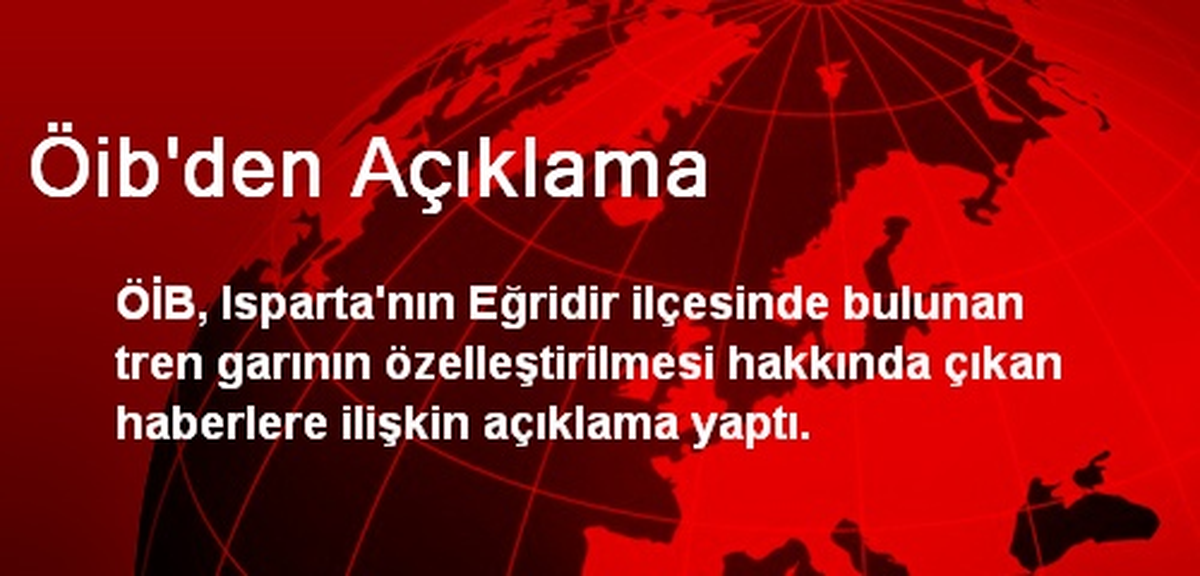 Öib\'den Açıklama