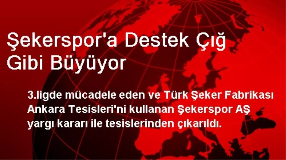 Şekerspor\'a Destek Çığ Gibi Büyüyor