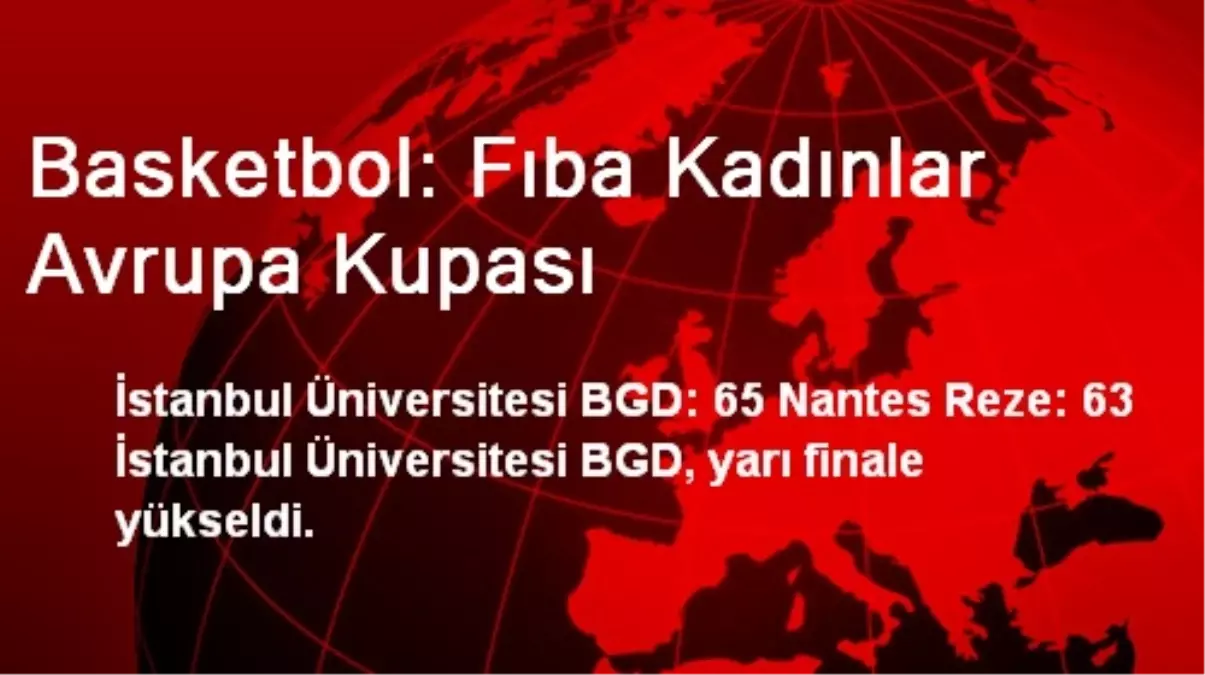 Basketbol: Fıba Kadınlar Avrupa Kupası