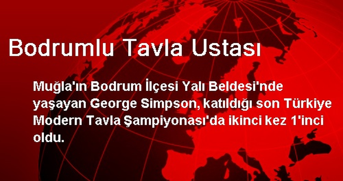 Bodrumlu Tavla Ustası