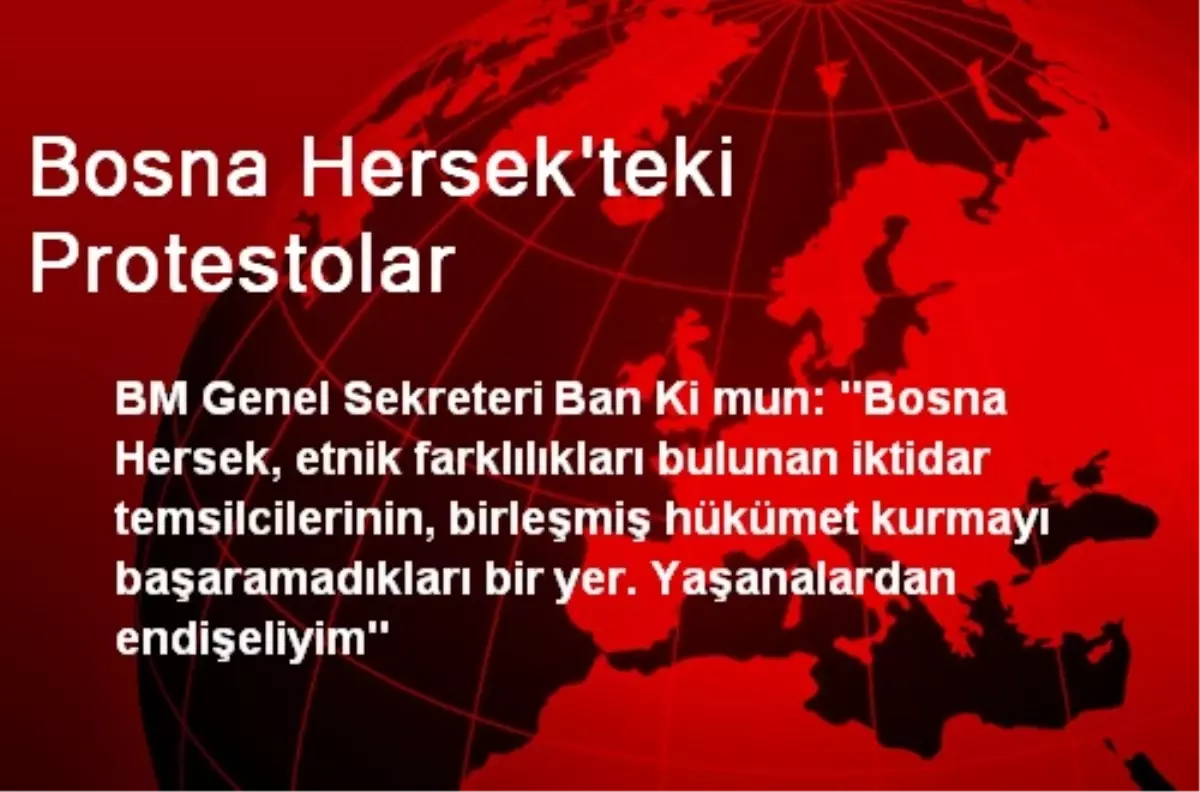 Bosna Hersek\'teki Protestolar