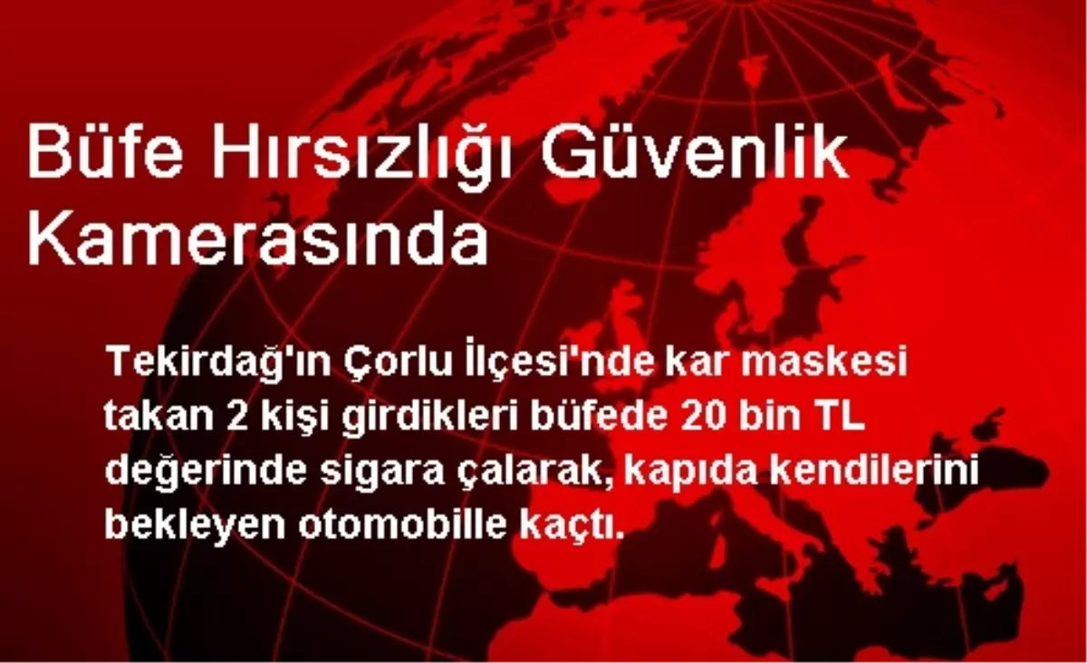 Büfe Hırsızlığı Güvenlik Kamerasında