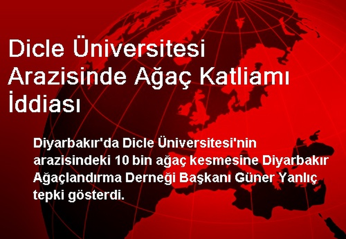 Dicle Üniversitesi Arazisinde Ağaç Katliamı İddiası