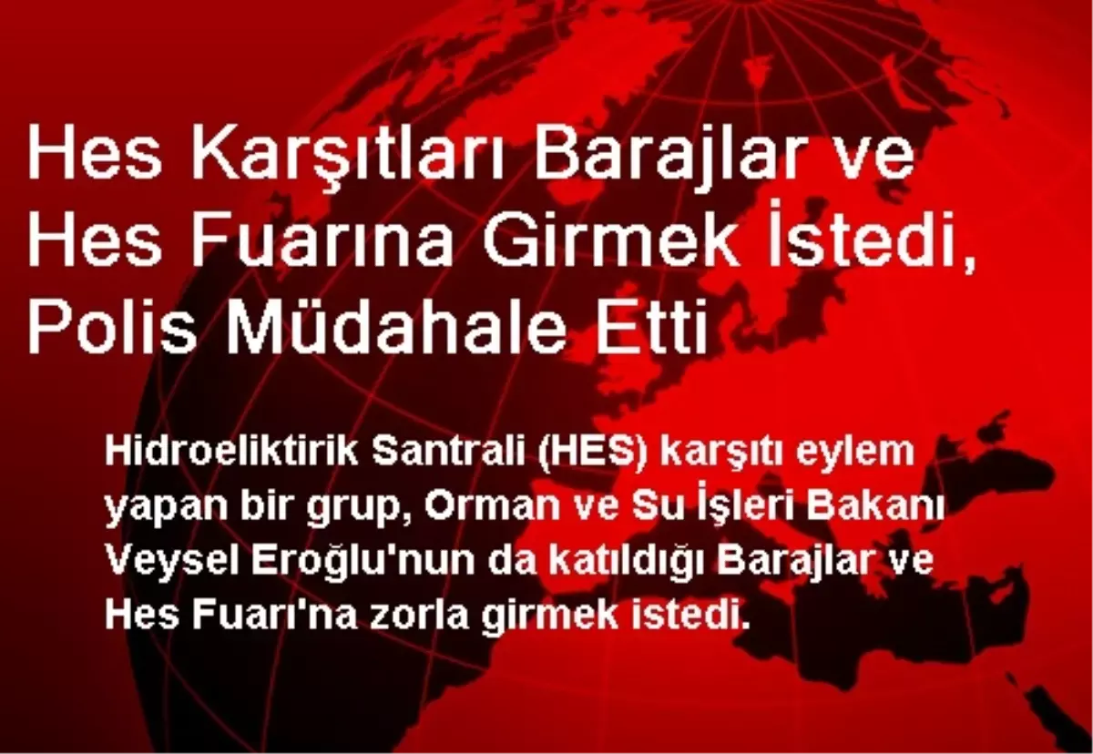 HES Karşıtları, Barajlar ve HES Fuarına Girmek İstedi