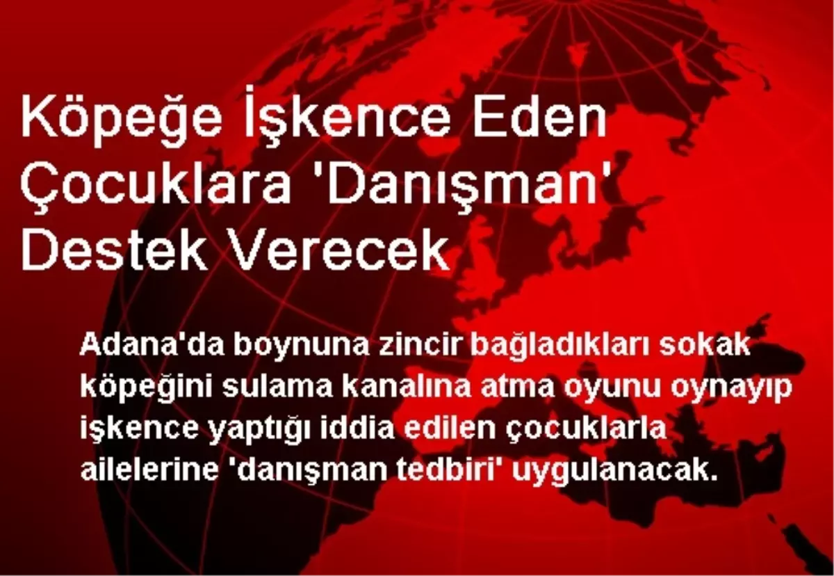 Köpeğe İşkence Eden Çocuklara \'Danışman\' Destek Verecek