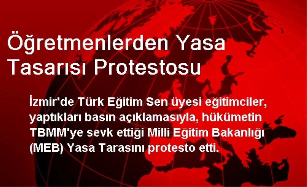 Öğretmenlerden Yasa Tasarısı Protestosu