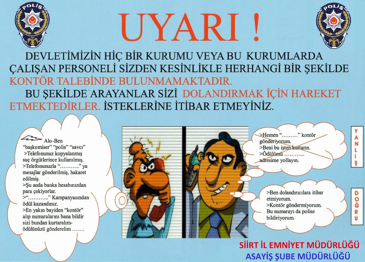 Siirt Emniyeti, Vatandaşları Uyardı!