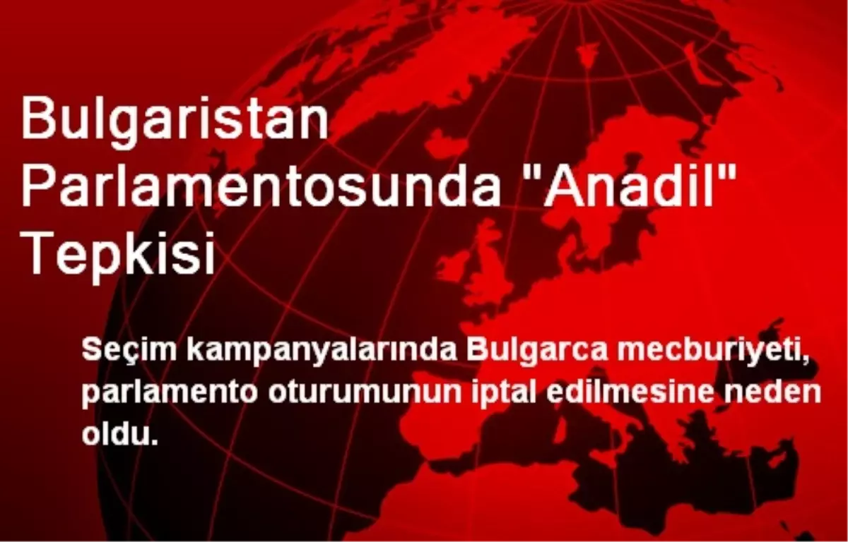 Bulgaristan Parlamentosunda Anadil Tepkisi