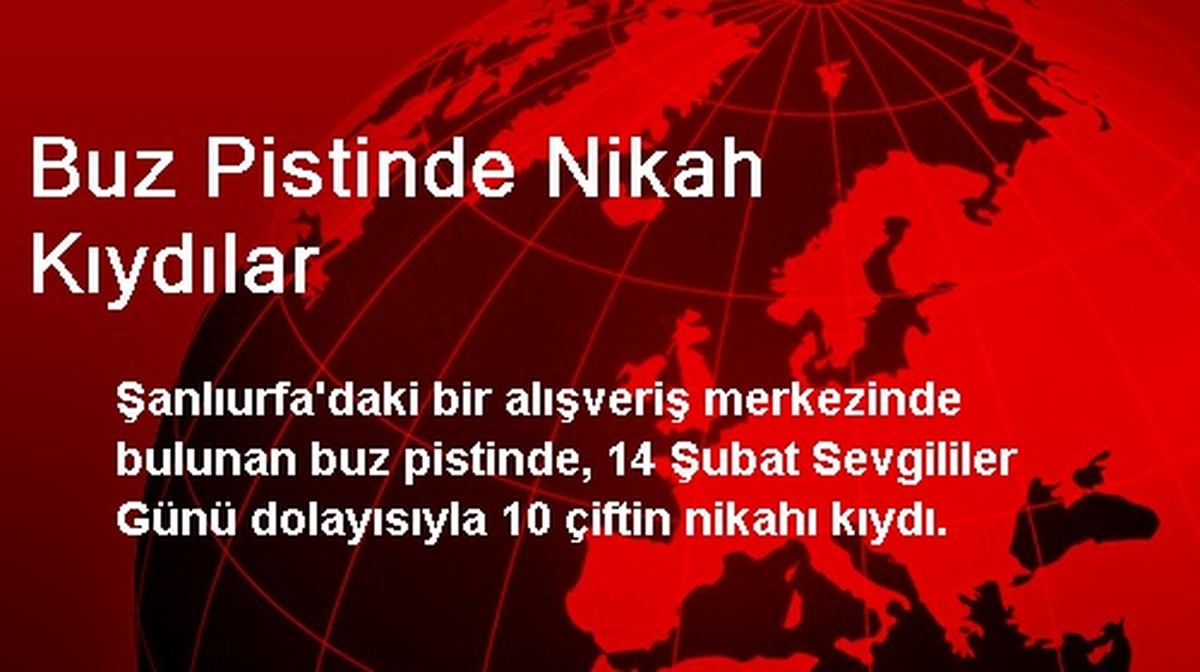Buz Pistinde Nikah Kıydılar