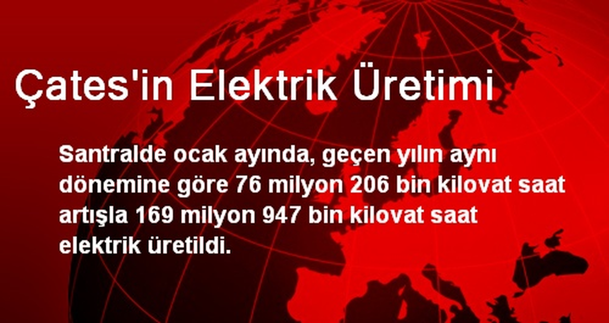 Çates\'in Elektrik Üretimi