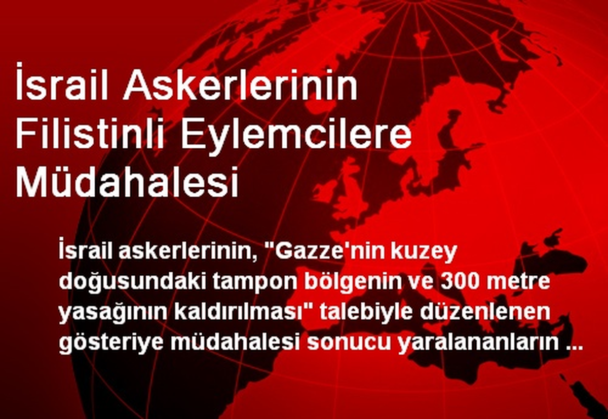 İsrail Askerlerinin Filistinli Eylemcilere Müdahalesi