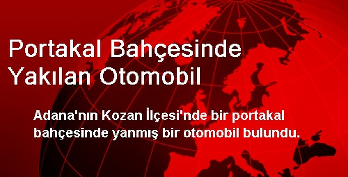 Portakal Bahçesinde Yakılan Otomobil