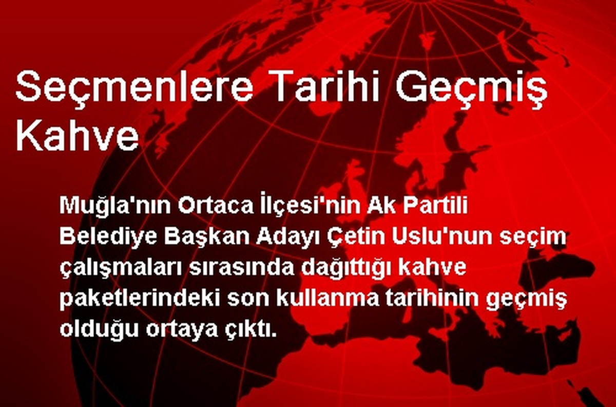 Seçmenlere Tarihi Geçmiş Kahve