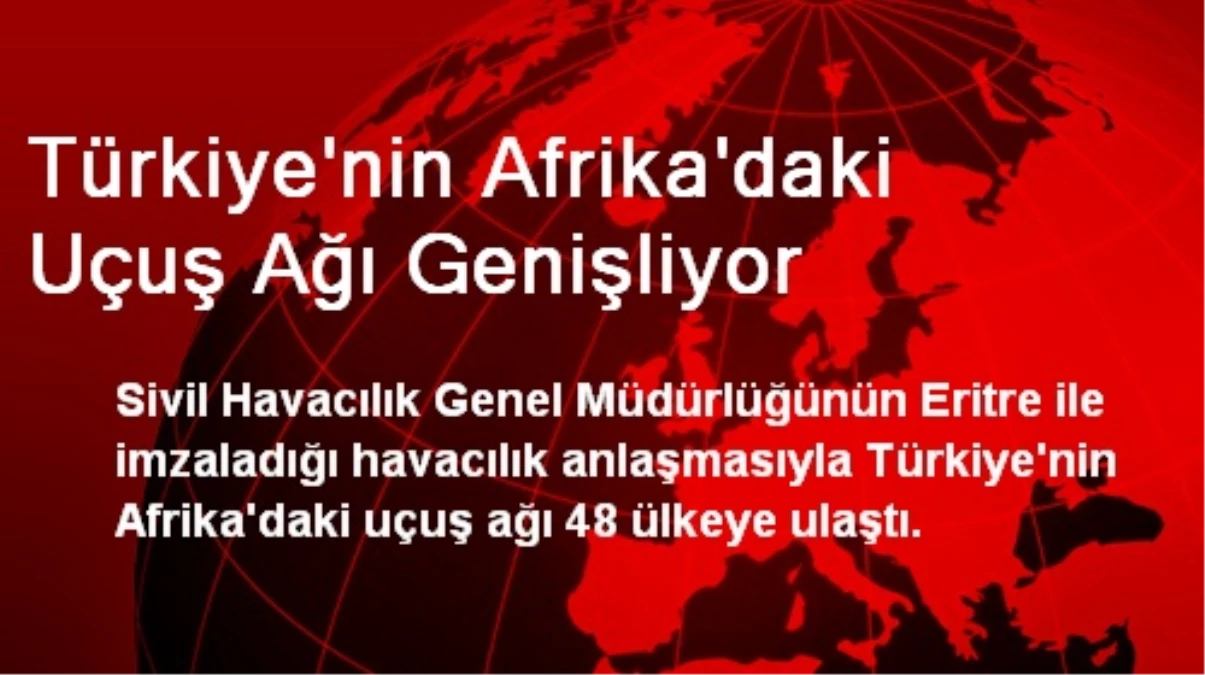 Türkiye\'nin Afrika\'daki Uçuş Ağı Genişliyor