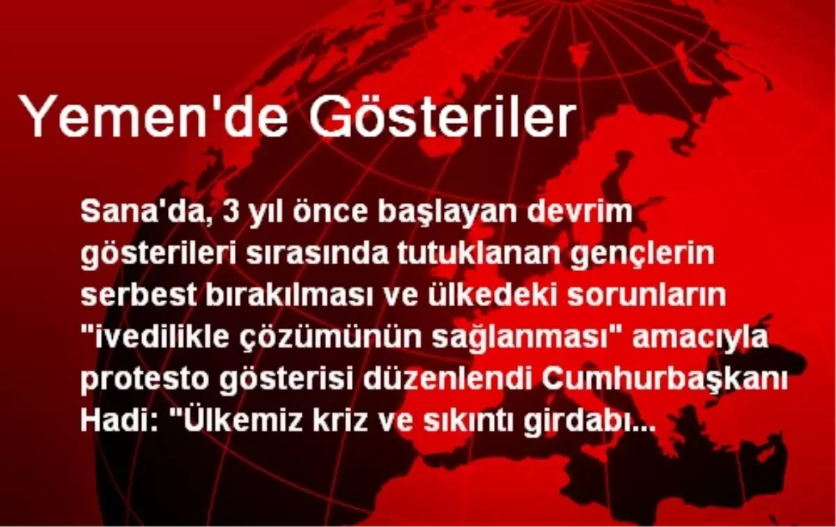 Yemen\'de Gösteriler