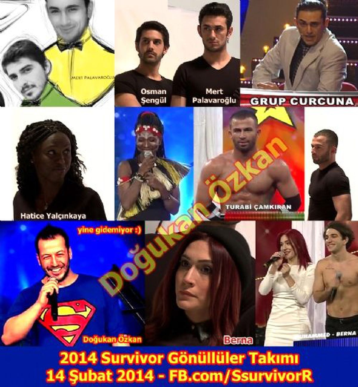 Survivor Gönüllüler Kadrosu Yetenek Sizsinizden toplama