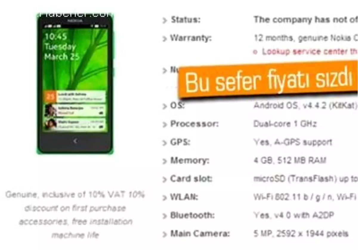 Android\'li Nokia X\'in Fiyatı Belli Oldu