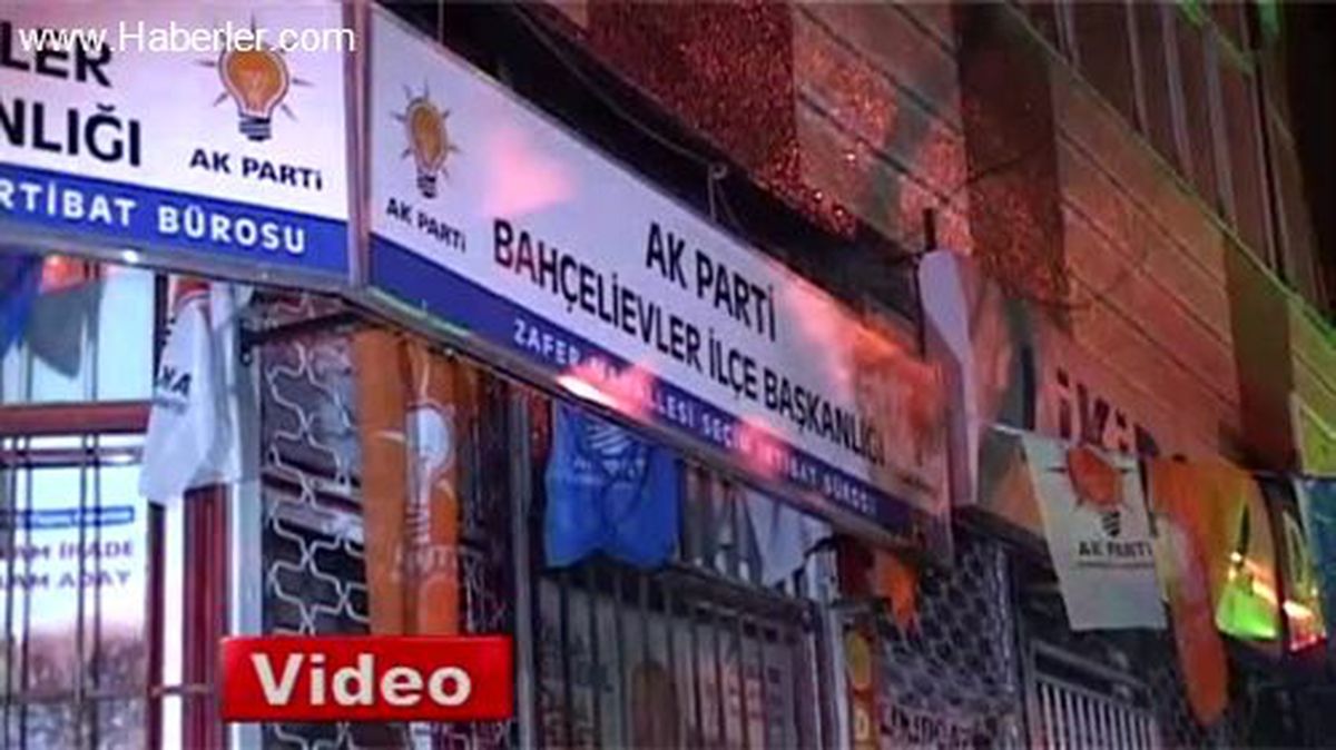 Bahçelievler\'de Parti Seçim Bürosuna Molotoflu Saldırıda Bulunuldu