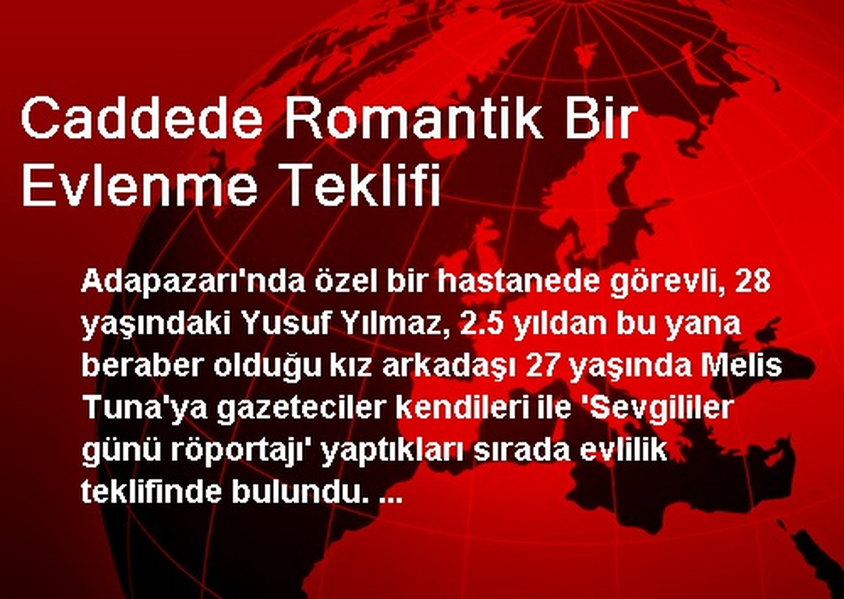 Caddede Romantik Bir Evlenme Teklifi