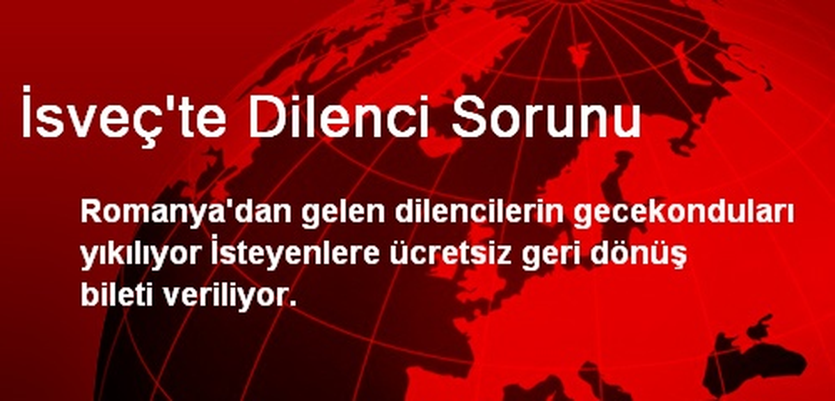İsveç\'te Dilenci Sorunu