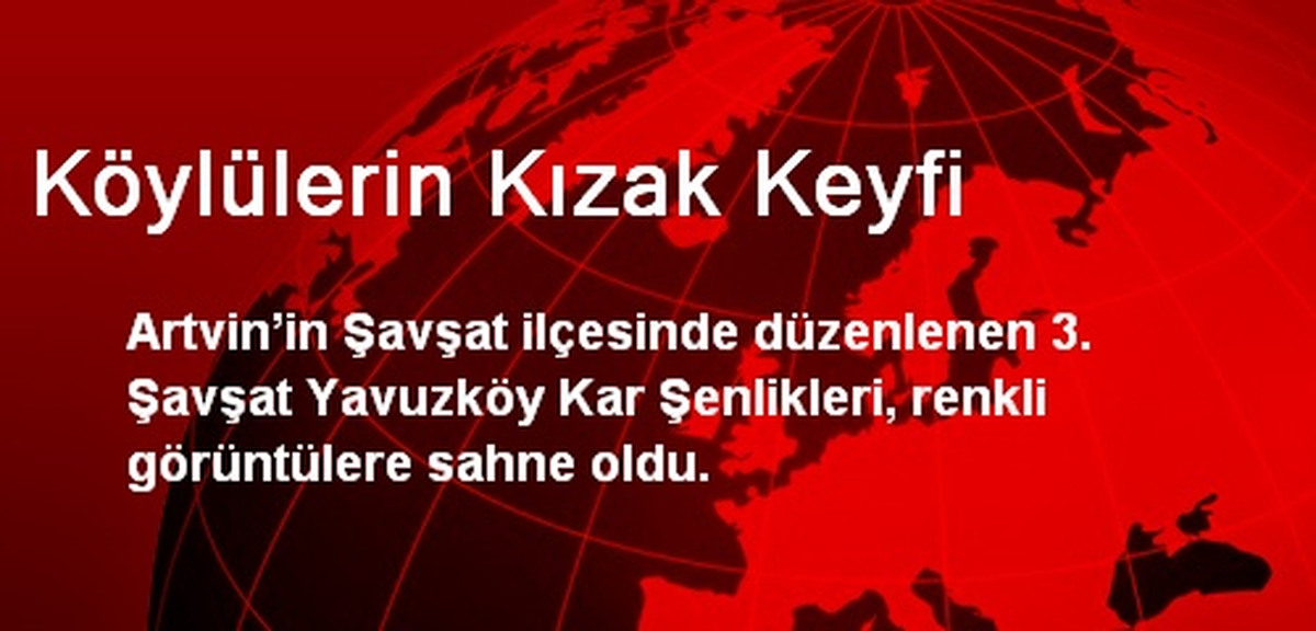 Köylülerin Kızak Keyfi