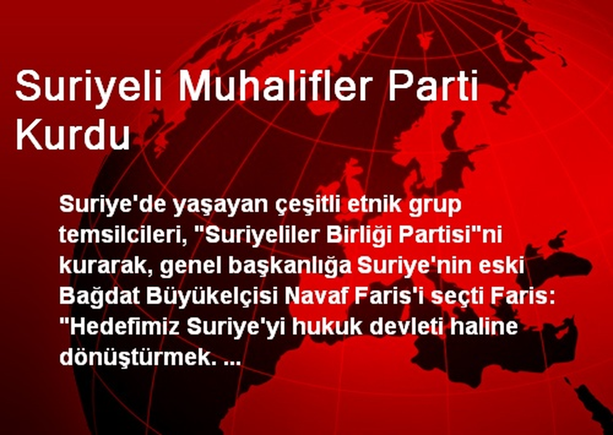 Suriyeli Muhalifler Parti Kurdu