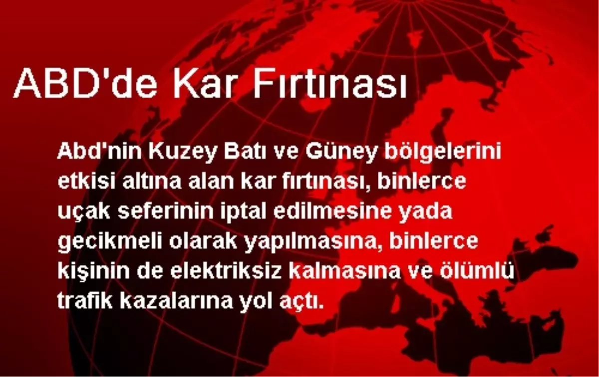 ABD\'de Kar Fırtınası