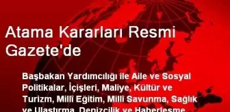 Atama Kararları Resmi Gazete'de