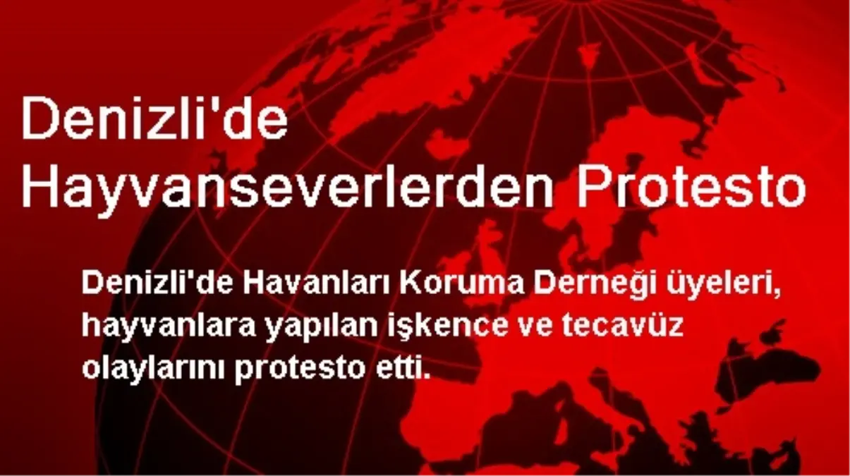 Denizli\'de Hayvanseverlerden Protesto