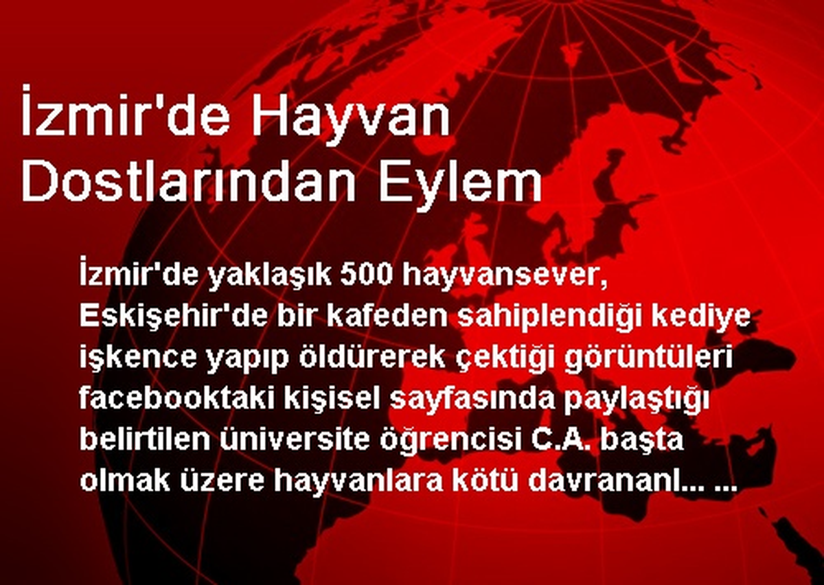 İzmir\'de Hayvan Dostlarından Eylem