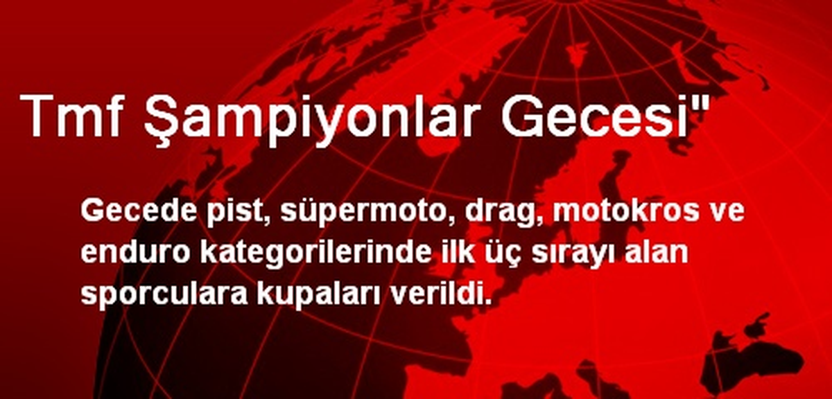 Tmf Şampiyonlar Gecesi"