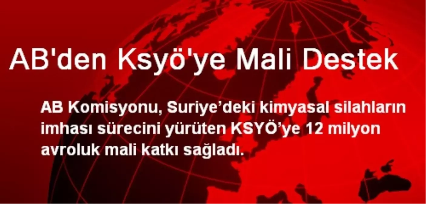 AB\'den Ksyö\'ye Mali Destek