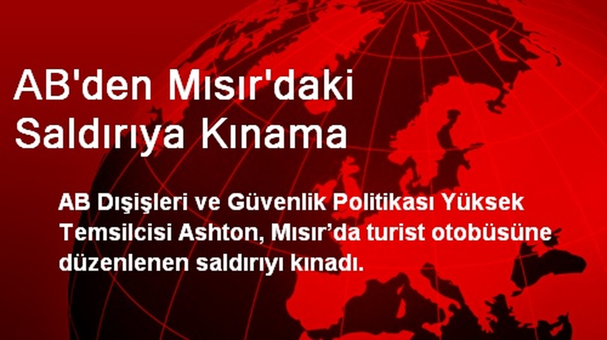 AB\'den Mısır\'daki Saldırıya Kınama