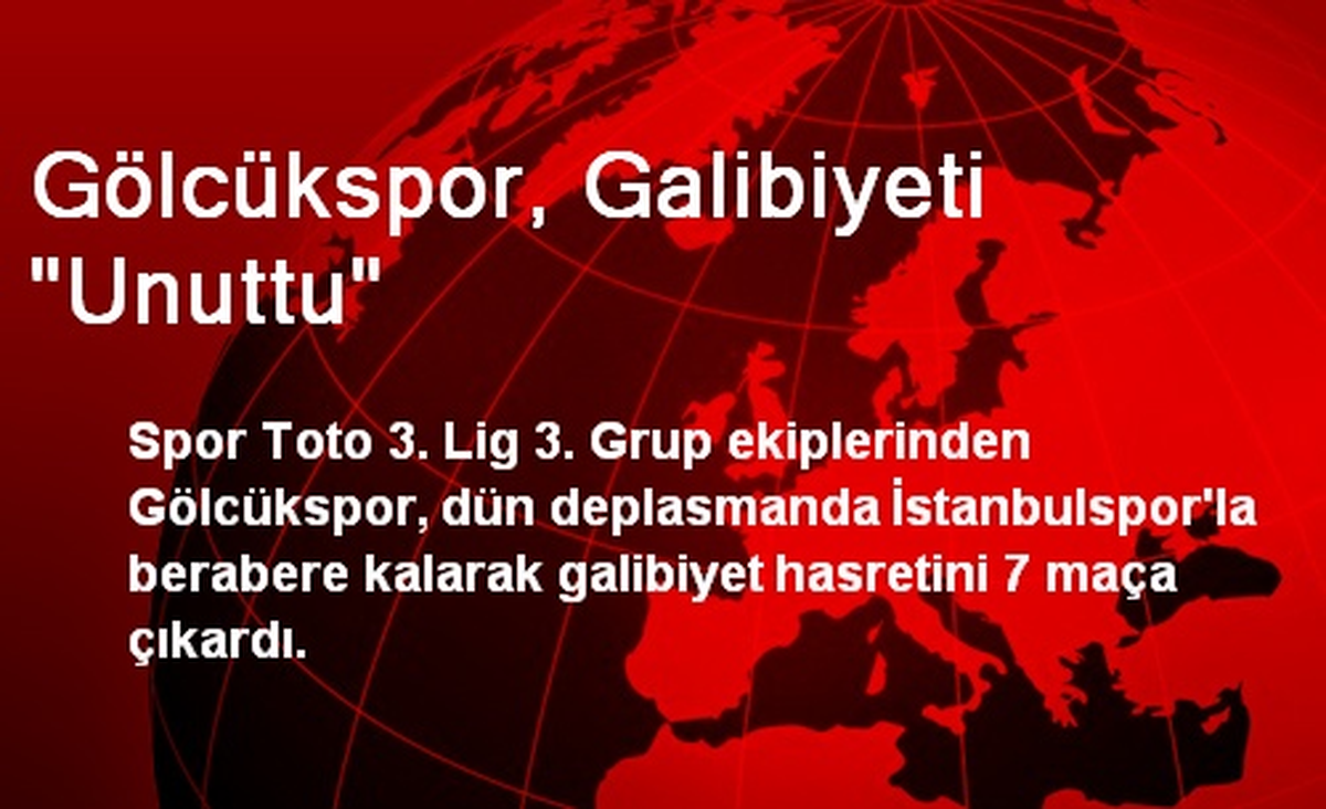 Gölcükspor, Galibiyeti Unuttu
