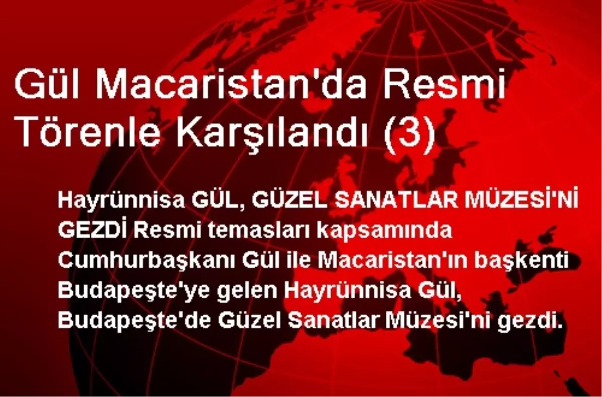 Gül Macaristan\'da Resmi Törenle Karşılandı (3)