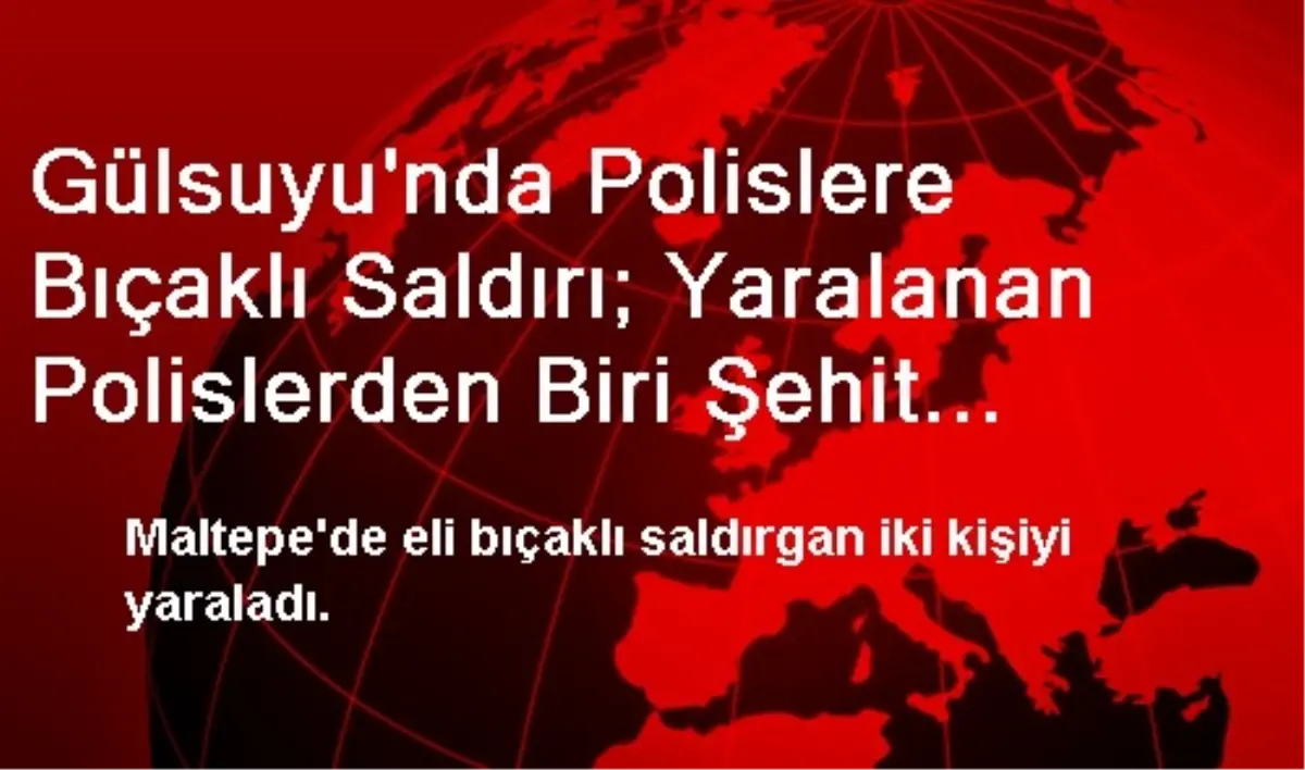 Gülsuyu\'nda Polislere Bıçaklı Saldırı; Yaralanan Polislerden Biri Şehit Oldu (3)