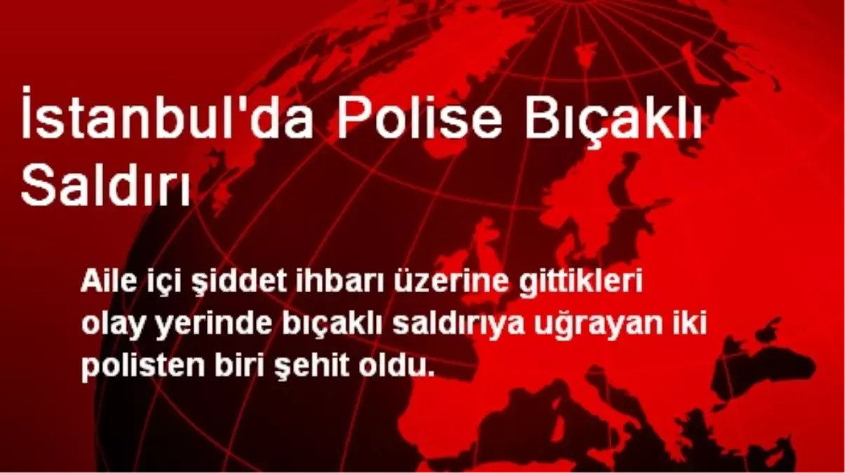 İstanbul\'da Polise Bıçaklı Saldırı