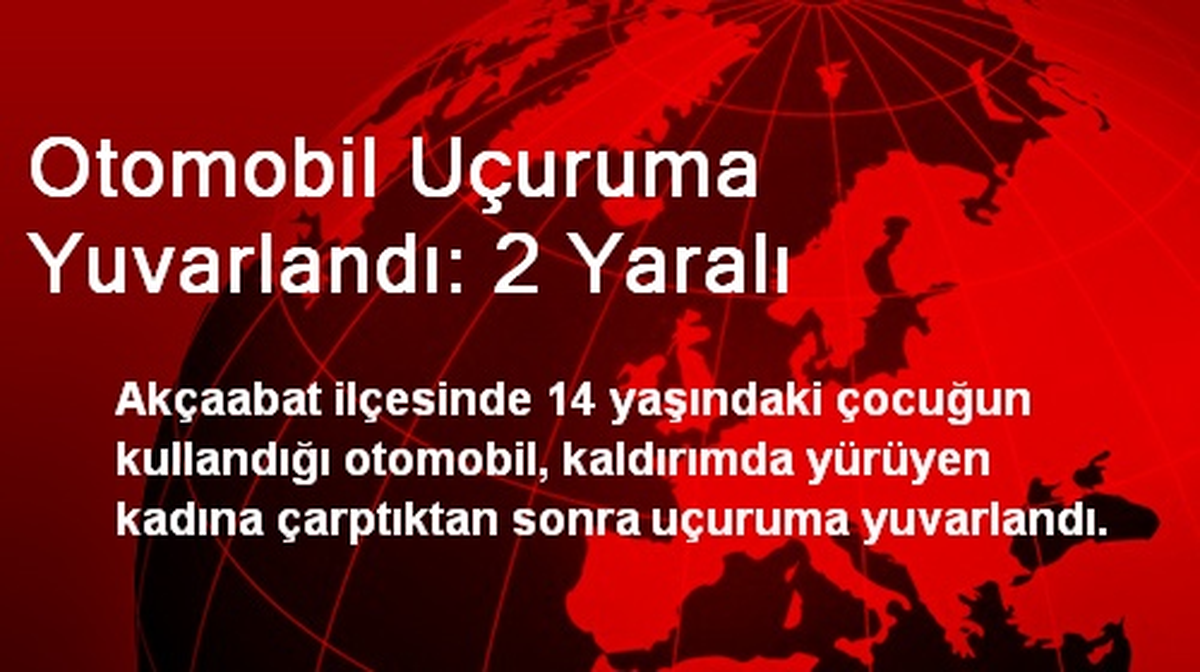Otomobil Uçuruma Yuvarlandı: 2 Yaralı