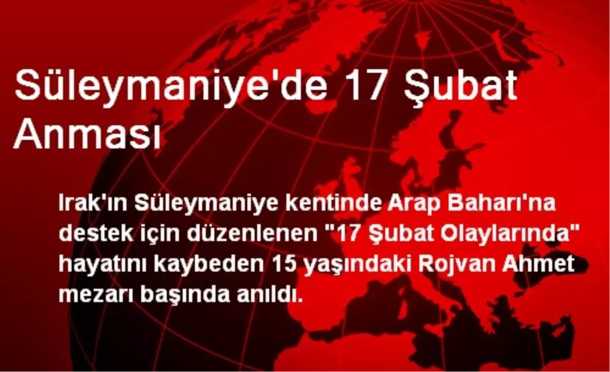 Süleymaniye\'de 17 Şubat Anması