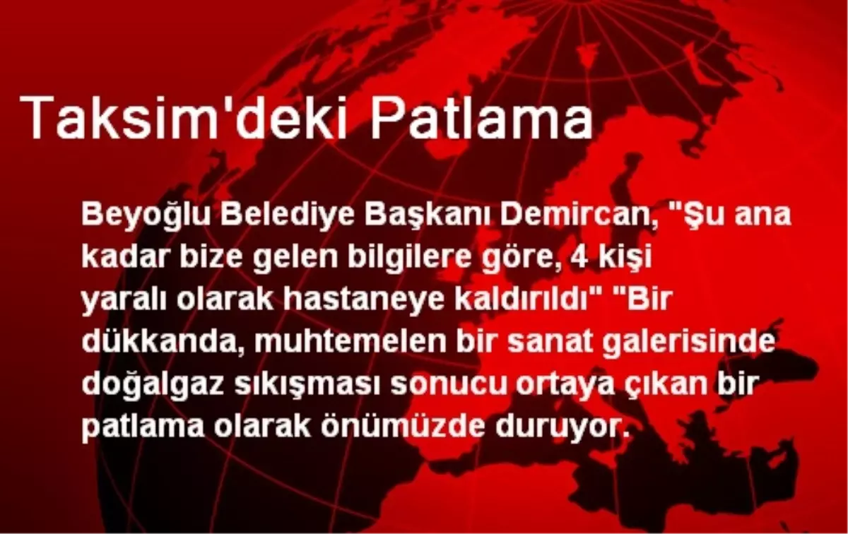 Taksim\'deki Patlama