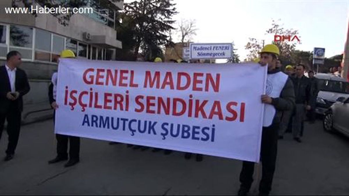 Zonguldak \'Ta Maden İşçisinden Taşeron Eylemi