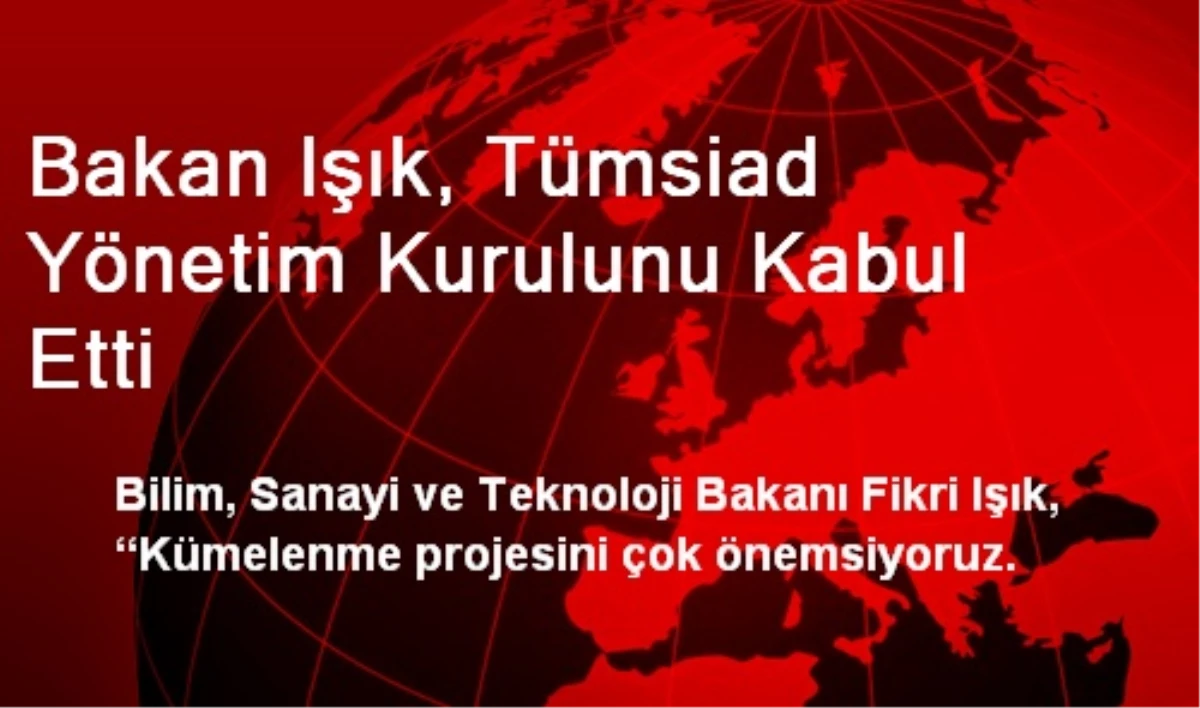 Bakan Işık, Tümsiad Yönetim Kurulunu Kabul Etti