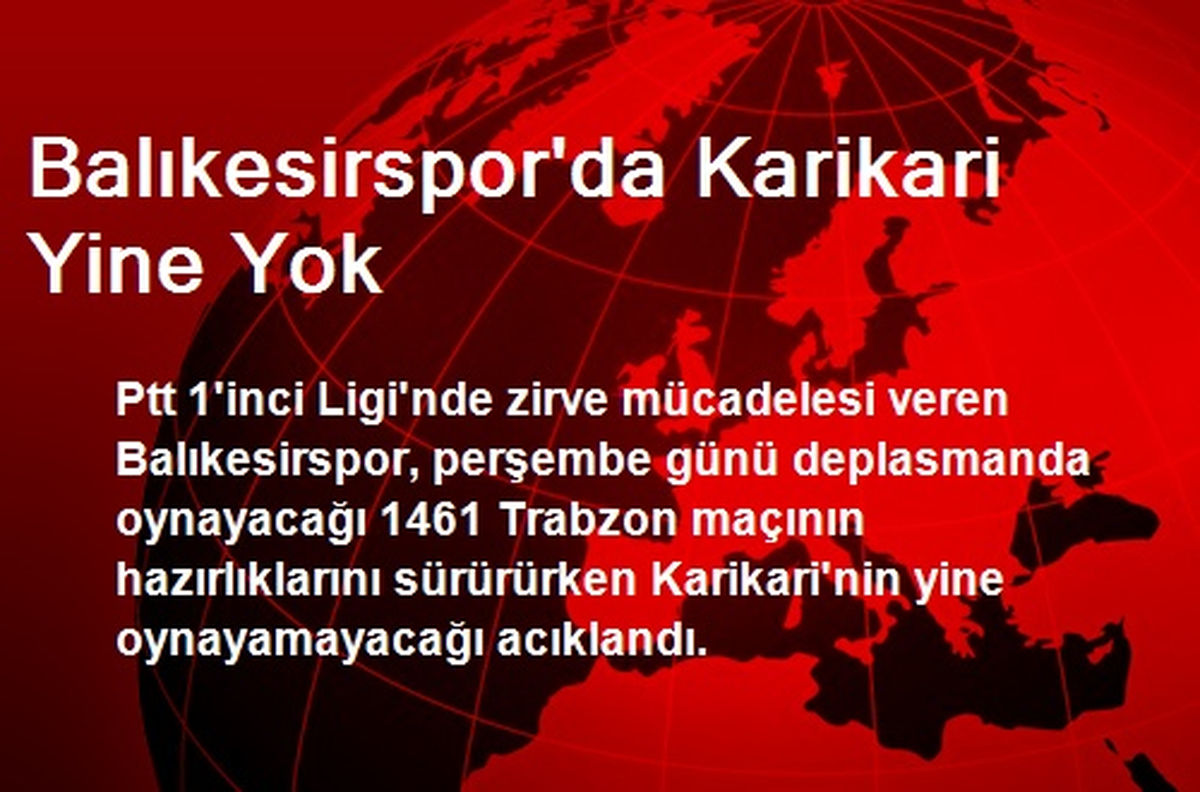 Balıkesirspor\'da Karikari Yine Yok